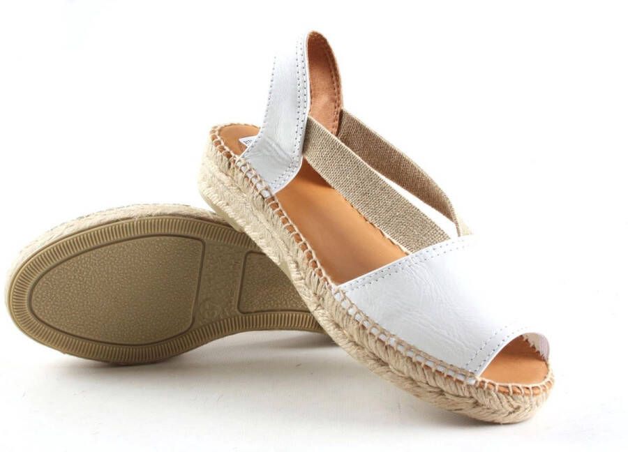 Toni Pons Etna wit leren espadrilles dames (ETNA blanc)