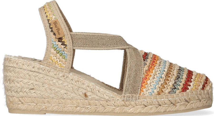 Toni Pons Terra-MA Espadrilles Sleehak Dames Raffia Multi