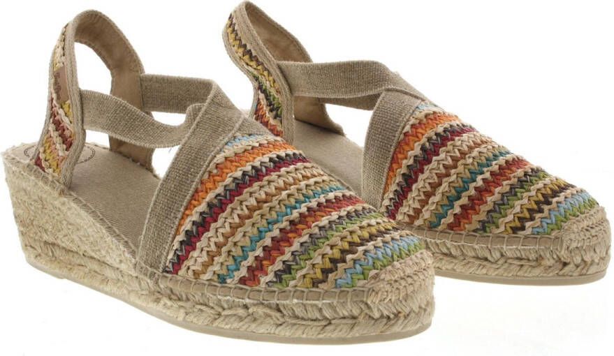 Toni Pons Terra-MA Espadrilles Sleehak Dames Raffia Multi - Foto 15