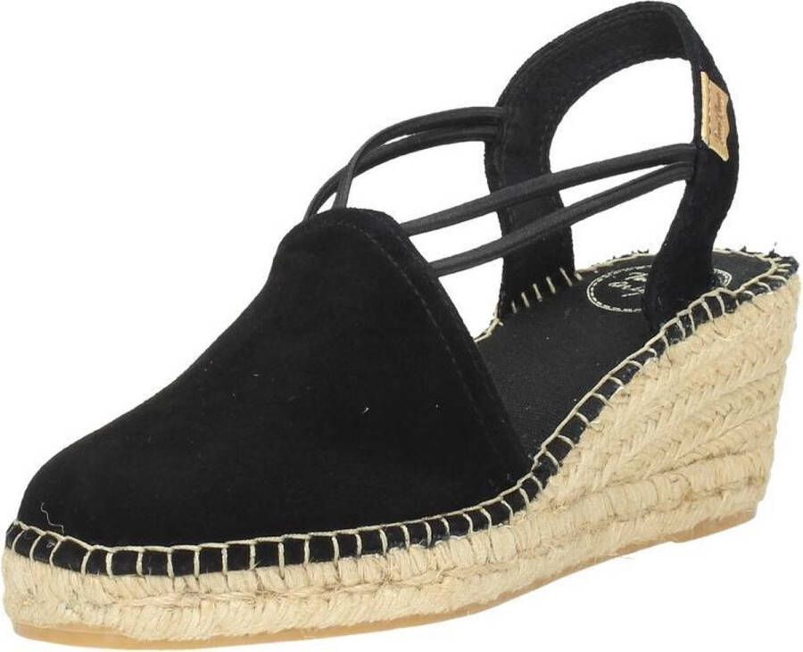 Toni Pons Tremp Dames Espadrilles met sleehak Zwart