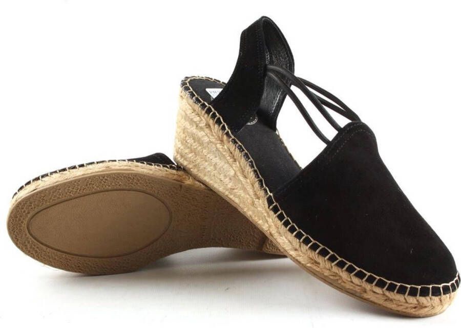 Toni Pons Tremp Dames Espadrilles met sleehak Zwart