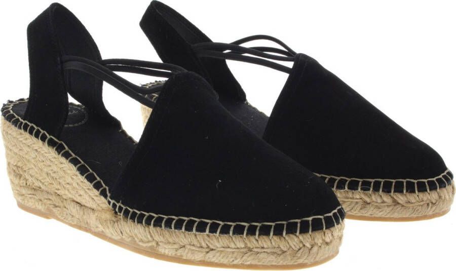 Toni Pons Tremp Dames Espadrilles met sleehak Zwart