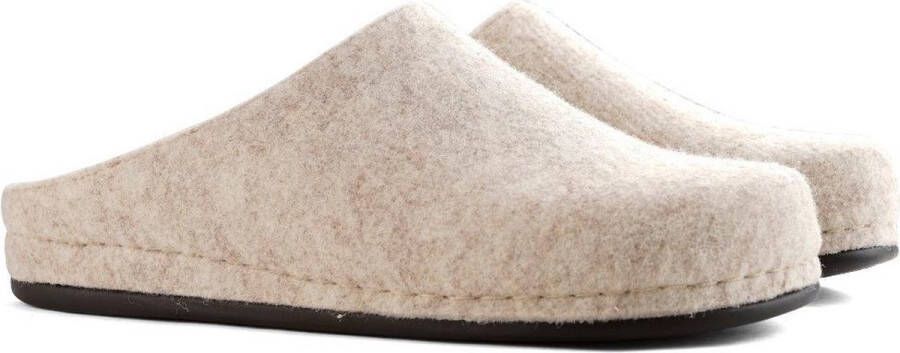 Travelin Be-Home Sloffen Wollen Pantoffels Heren Beige