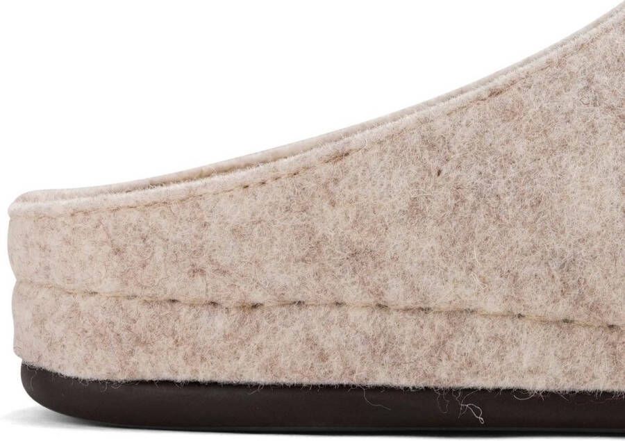 Travelin Be-Home Sloffen Wollen Pantoffels Heren Beige