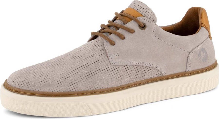 Travelin ' Chetton Suede leren herensneakers Veterschoenen Grijs leer