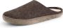 Travelin ' Get-Home Heren Slip-On sloffen Wollen pantoffels Suede zool Bruin - Thumbnail 7