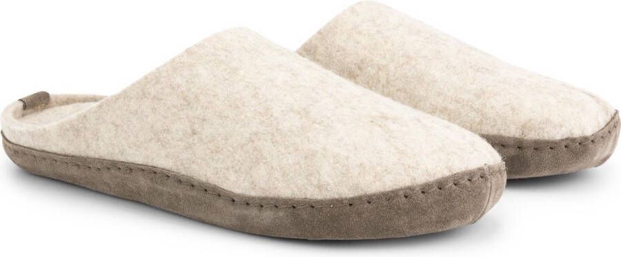 Travelin ' Get-Home Heren Slip-On sloffen Wollen pantoffels Suede zool Zand Beige - Foto 4