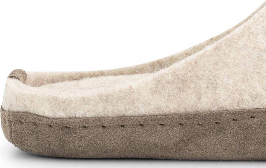 Travelin ' Get-Home Heren Slip-On sloffen Wollen pantoffels Suede zool Zand Beige - Foto 6