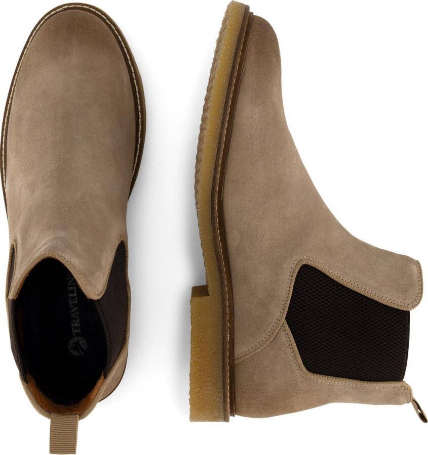 Travelin ' Glasgow Chelsea Suede Leren herenschoen Chelseaboot Zand Beige Leer - Foto 10