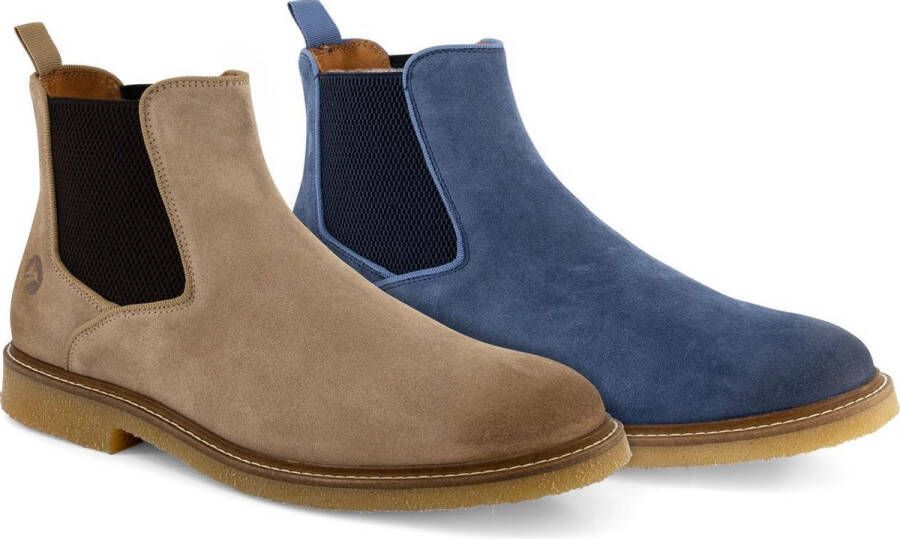 Travelin ' Glasgow Chelsea Suede Leren herenschoen Chelseaboot Zand Beige Leer - Foto 5