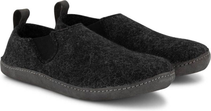 Travelin ' In-Home Heren Sloffen Wollen Pantoffels Suede zool Grijs