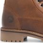 Travelin ' Kvinlog Dames Leren Veterschoenen Wol gevoerde boots Cognac leer - Thumbnail 4