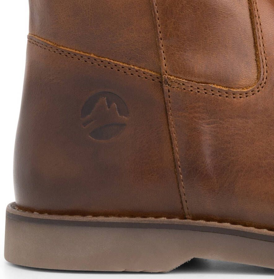 Travelin ' Lannion Dames Leren Enkellaarzen Schoenen vrouwen Cognac Bruin Leer