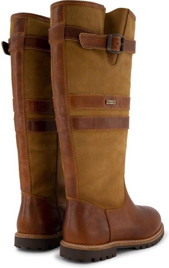 Travelin ' Lindau Dames Leren outdoorlaars Waterdicht en Ademend Laarzen Cognac Leer