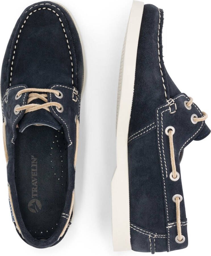 Travelin ' Penzance Damesschoenen mocassins Suede Leer instappers vrouwen Donkerbruin leer