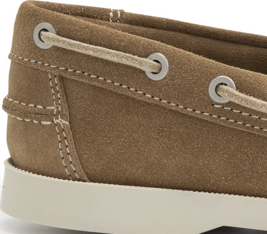 Travelin ' Penzance Damesschoenen mocassins Suede Leer instappers vrouwen Lichtbruin leer