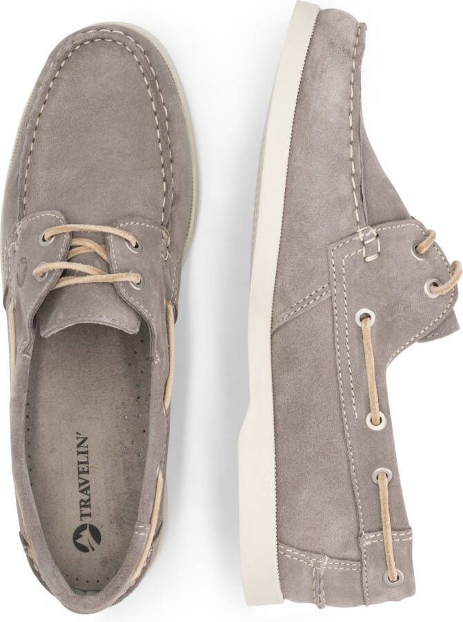 Travelin ' Penzance Herenschoenen mocassins Suede Leer instappers mannen Grijs leer