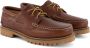 Travelin ' Plymouth Heren Leren Moccasins met veter Boot schoen Bruin Leer - Thumbnail 6