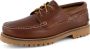 Travelin ' Plymouth Heren Leren Moccasins met veter Boot schoen Bruin Leer - Thumbnail 9