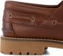 Travelin ' Plymouth Heren Leren Moccasins met veter Boot schoen Bruin Leer - Thumbnail 10