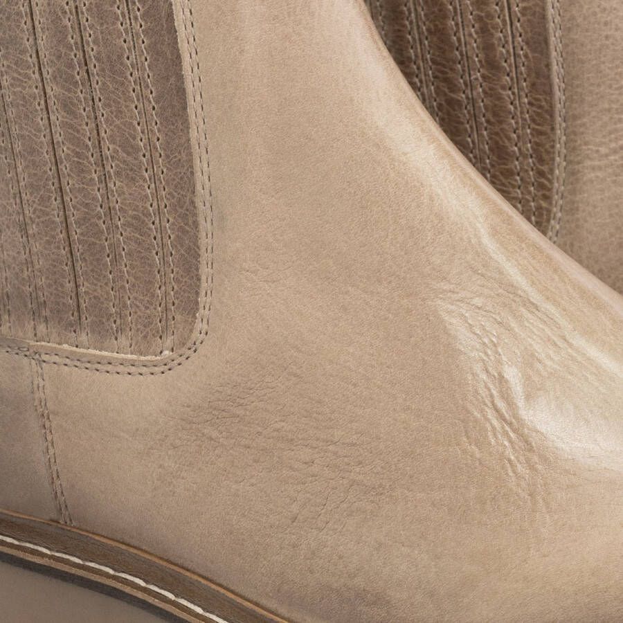 Travelin ' Ruca Heren Leren Enkellaarzen Stoere Chelseaboots Taupe Leer