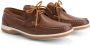 Travelin ' Seaton Heren Leren Moccasins met veter Bootschoenen Instappers Cognac Bruin Leer - Thumbnail 5