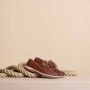 Travelin ' Seaton Heren Leren Moccasins met veter Bootschoenen Instappers Cognac Bruin Leer - Thumbnail 8