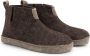 Travelin ' Stay-Home Dames hoge sloffen Wollen pantoffels Suede zool Bruin - Thumbnail 7