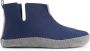 Travelin ' Stay-Home Dames Sloffen Wollen Pantoffels suède zool Navy Blauw - Thumbnail 6