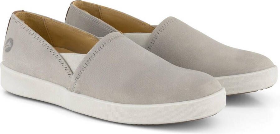 Travelin ' Tours Dames Leren instappers Slip-On Espadrilles Grijs Leer