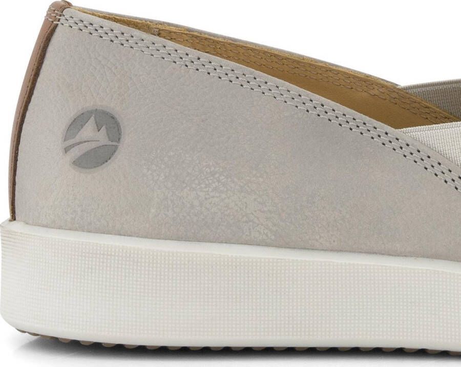 Travelin ' Tours Dames Leren instappers Slip-On Espadrilles Grijs Leer