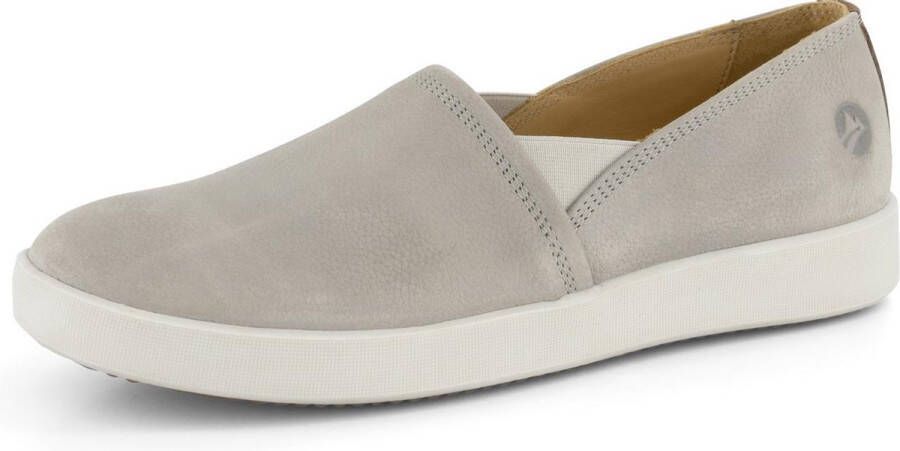 Travelin ' Tours Dames Leren instappers Slip-On Espadrilles Grijs Leer