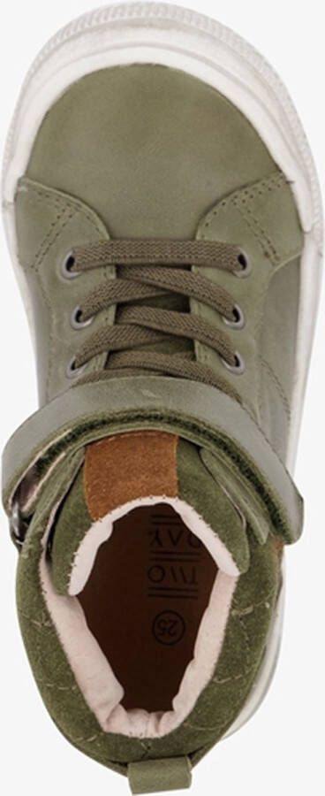 TwoDay hoge leren jongens sneakers Groen Uitneembare zool