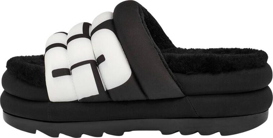 UGG Dames Maxi Slide Logo Slippers Zwart - Foto 5