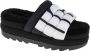 UGG Dames Maxi Slide Logo Slippers Zwart - Thumbnail 7