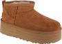 UGG's Bruin Tinten W Classic Ultra Mini Platform Vachtlaarzen Warme Laarzen Dames Cognac - Thumbnail 11