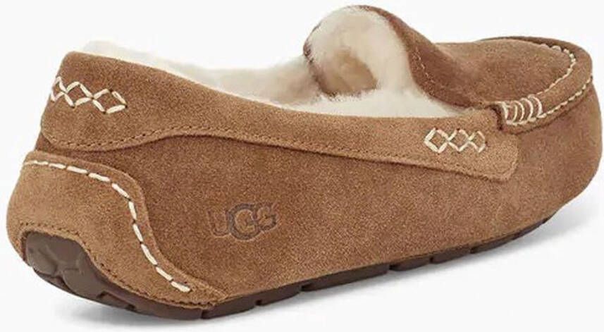 UGG Pantoffels Dames Sloffen Instappers Wol Harde zool Dichte hiel 1106878 Cognac