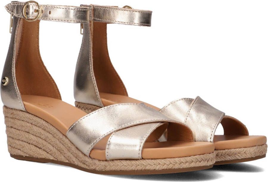 UGG W Eugenia Dames Sandalen Goud Metallic