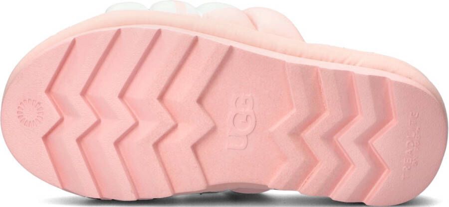 UGG W Maxi Slide Logo Pantoffels Sloffen Dames Roze