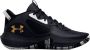 Under Armour Lockdown 6 Basketbal Schoenen Black Metallic Gold Kinderen - Thumbnail 4