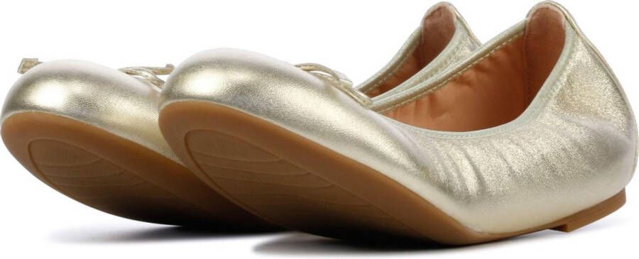 Unisa Ballerina's Dames Damesschoenen Leer Acor met Goud