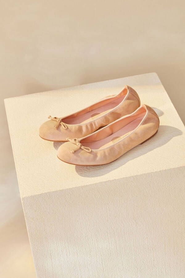 Unisa Ballerina's Dames Damesschoenen Suède Acor sue Beige