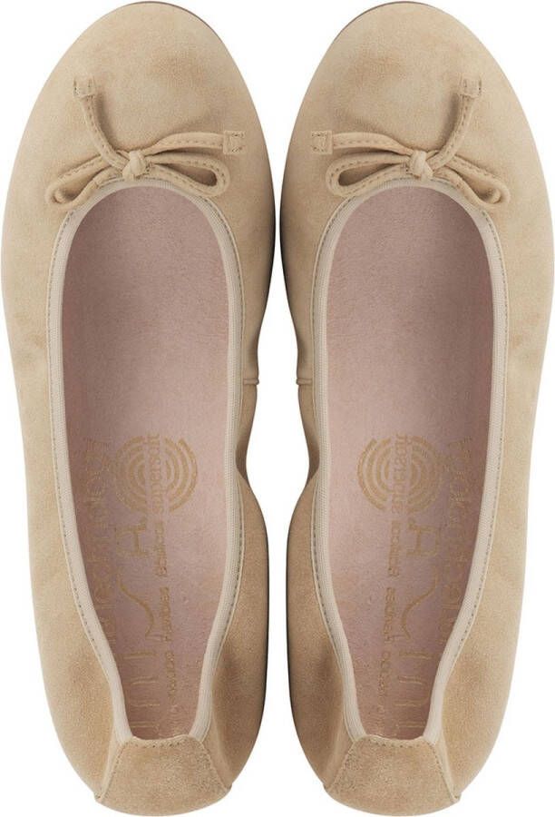 Unisa Ballerina's Dames Damesschoenen Suède Acor sue Beige