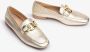 Unisa Metallic Gouden Loafers met Decoratieve Ketting Yellow Dames - Thumbnail 10