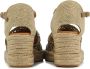 Unisa Espadrilles Dames Damesschoenen Leer Sleehak Hoogte 6 cm Cadal combi Brons - Thumbnail 4