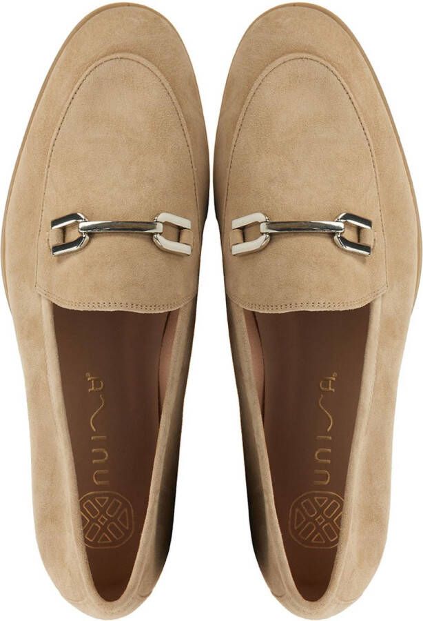 Unisa Instappers Dames Instapschoenen Damesschoenen Suède Dalcy sue Beige