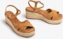 Bruin Tinten Konnie Sandalen Met Sleehak Dames Cognac - Thumbnail 9