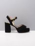 Unisa Odran Sandalen Dames Zwart - Thumbnail 4