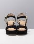 Unisa Odran Sandalen Dames Zwart - Thumbnail 8