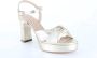 Unisa Onoa sandalette van leer met metallic finish - Thumbnail 24